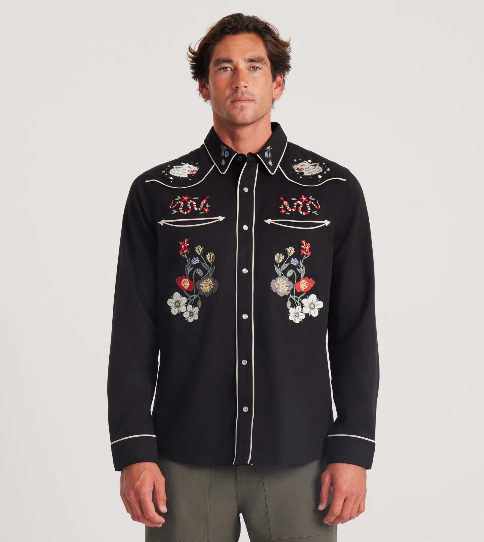 The Lone Wolf Long Sleeve Button Up Shirt